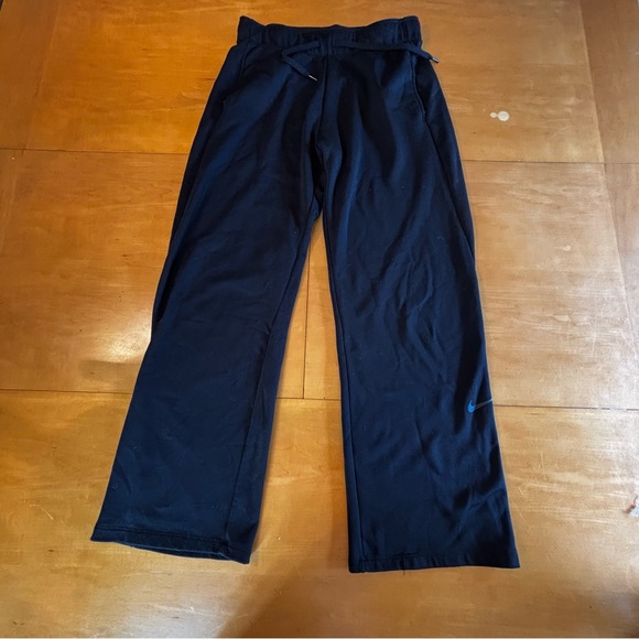 Nike M Black wide leg high waist baggy sweatpants loungewear - Picture 1 of 10